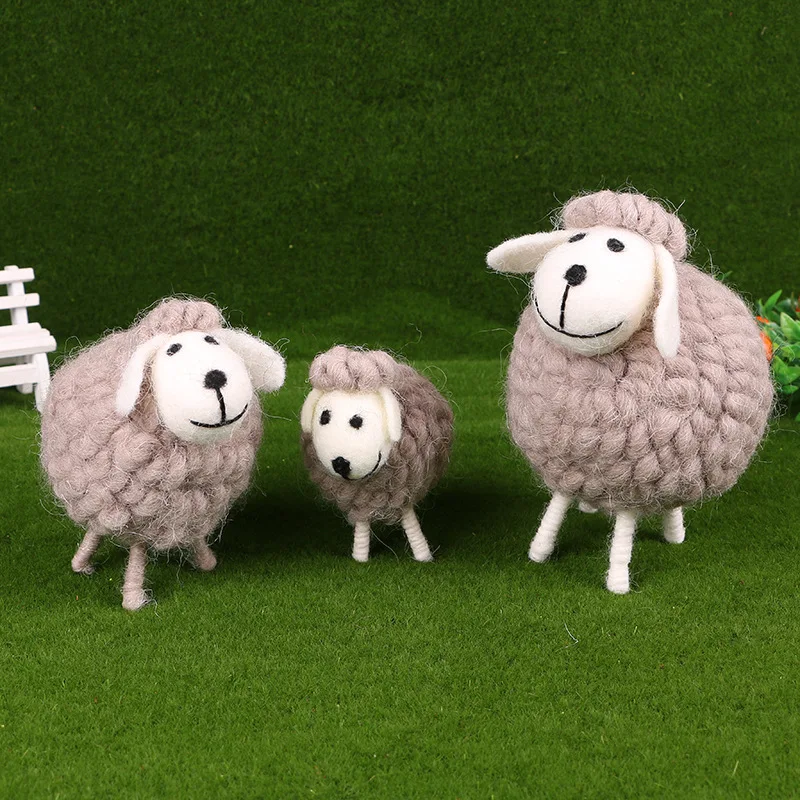 Attractive Design Set As Gift Sheep Statue Miniature Home Decoration Ornaments