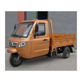 3Wheels Petrol 250cc Tricycle Trade for Sale in Kenya / Enclosed Cabin Long Carriage Gasoline Cargo 3 Wheels Motorcycle Shop
