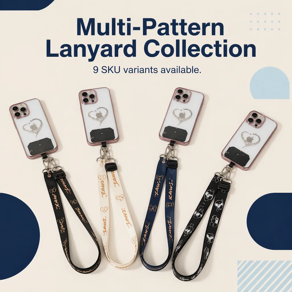 Adjustable New Anti-Lost Necklace Lanyard Crossbody Mobile Cellphone Tether Metallic Phone Charm Straps for iPhone Accessory