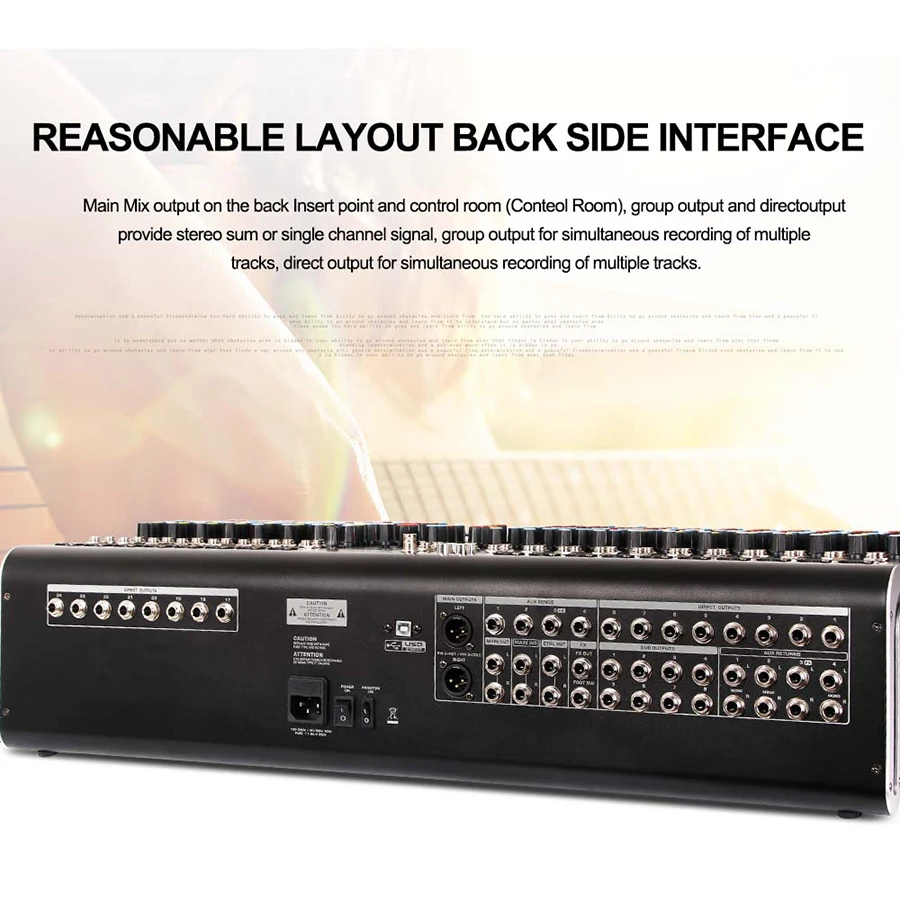 Biner Dx24c Professional Audio Mixer Builtin 99 Kinds Of Dsp Reverb Effect 24 Channel Audio