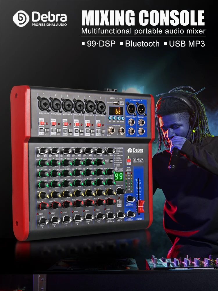 debra audio 8channel 99dsp effect mixer| Alibaba.com