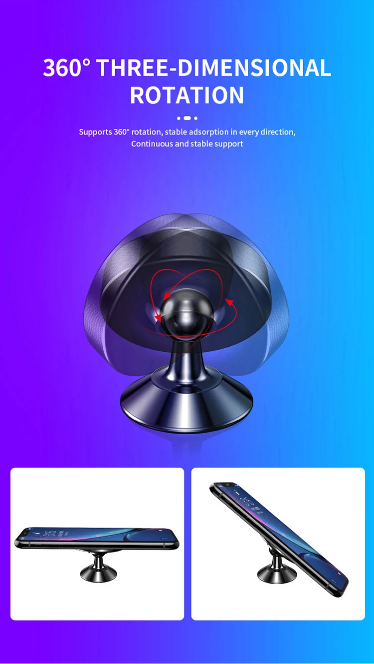 Custom Logo Mini Car Mount Mobile Phone Holder Metal Plate Air