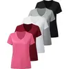 5 Pack Black White Light Grey Pink Dark Red