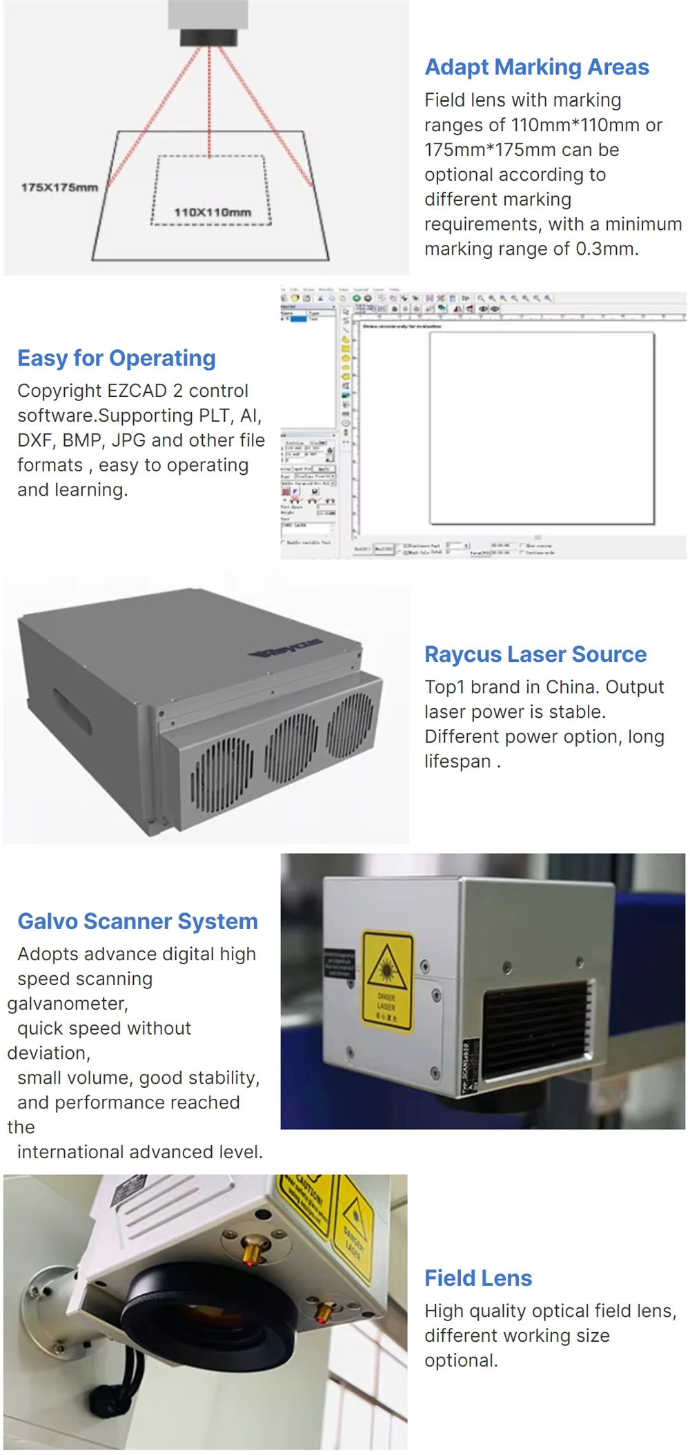Portable 20W/30W Programmable Fiber Laser Marking Machine New Condition Sheet Marker Engraver for Metal Air Cooling Supports AI