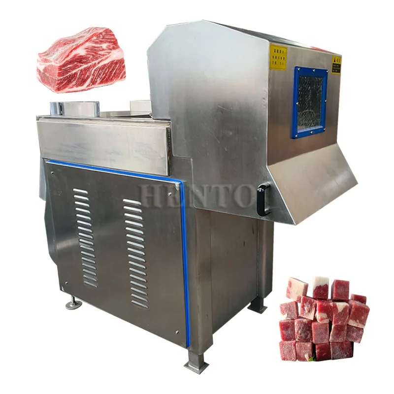 Advanced Structure Frozen Meat Dicer / Frozen Meat Block Cutting Machine / Automatic Frozen Meat Cutter