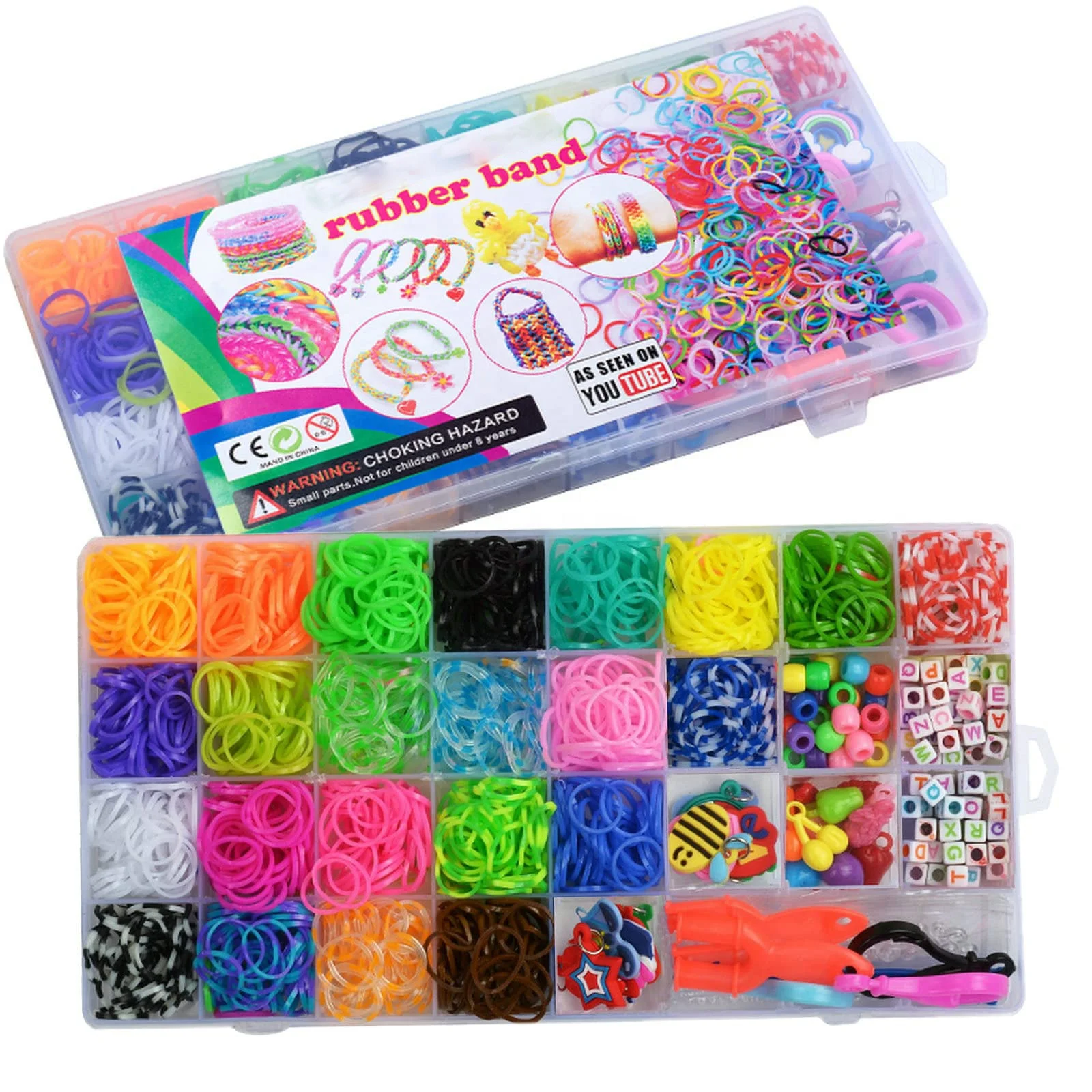 Loom Bands Refill Kit 2000+ Colorful Rubber Bands in 32 Colors Twist Bands  with S Clip for DIY Bracelet Making Handmade Bracelets Friendship Bracelet