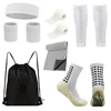 Calcetines + diadema + toalla + muñeca + vendaje + bolso + blanco