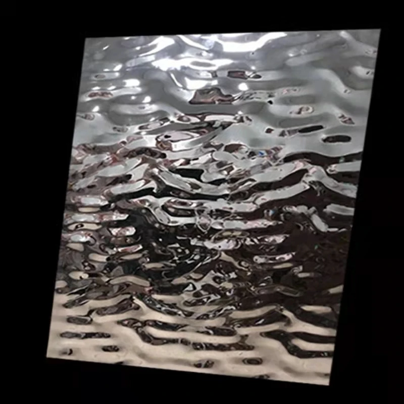Decorative Metal 4x8 Water Ripple Stainless Steel Sheet PVD Color