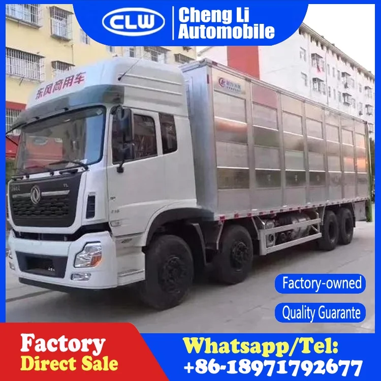 Dongfeng для перевозки скота и домашней птицы коров крупного рогатого грузовой автомобиль 8x4 сельскохозяйственных свиней