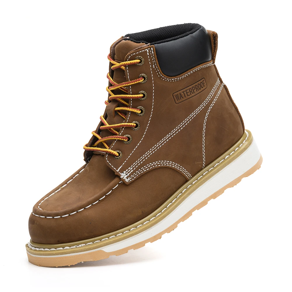 Breathable Waterproof Construction Work Boots Safety Shoes for Men