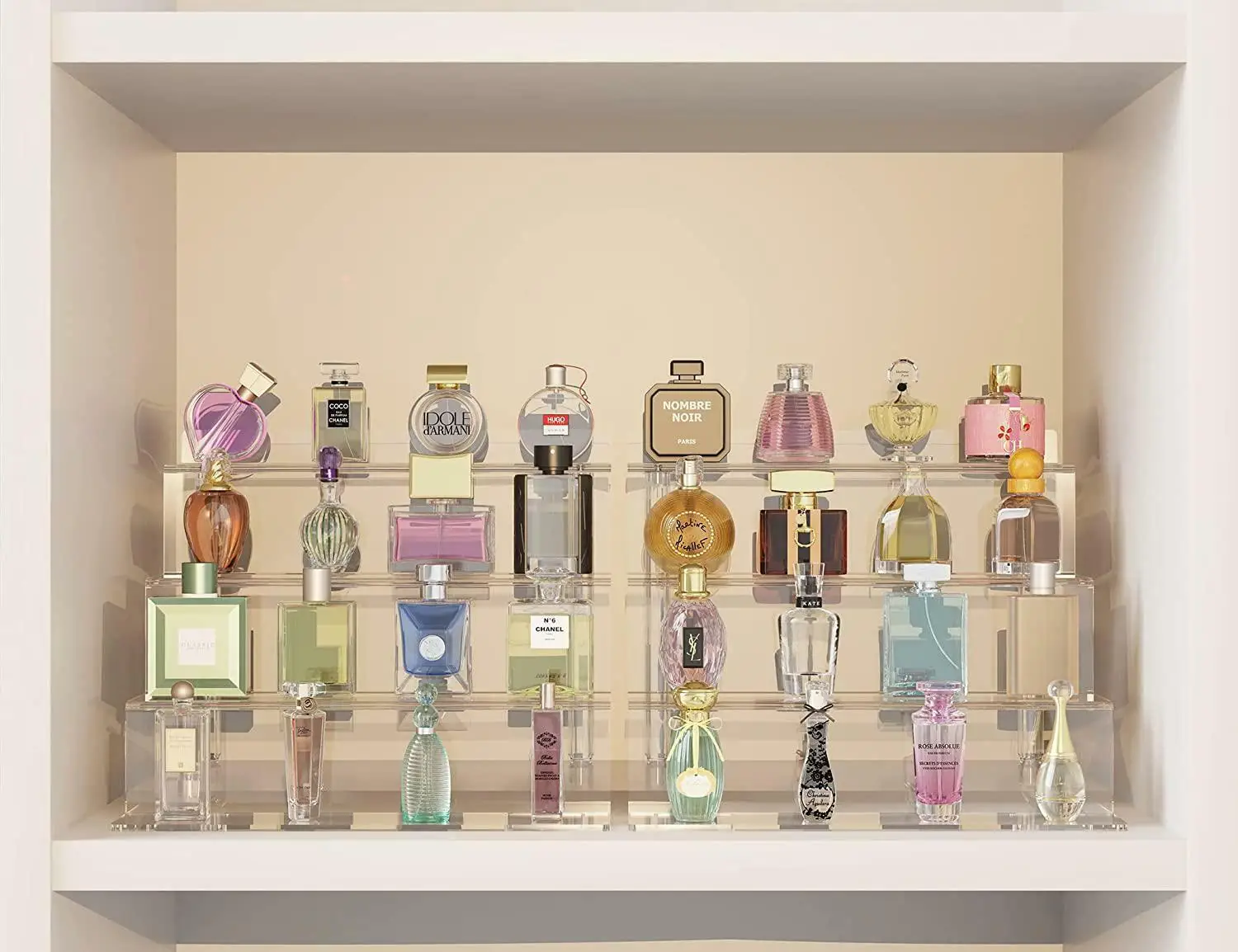 Ultra Clear Acrylic 4 Tiered Display Stand Decorative Makeup Nail