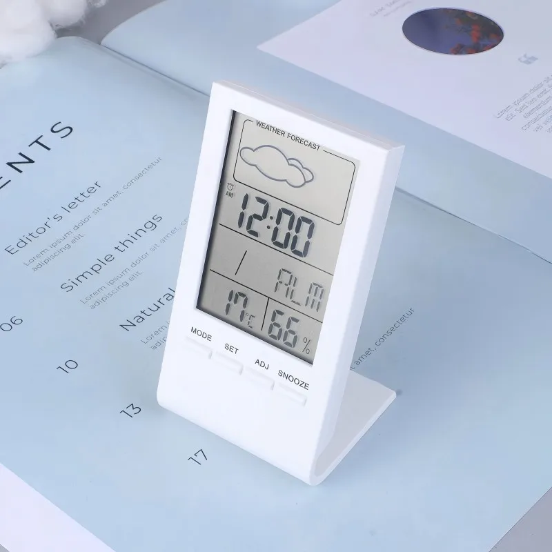 2024 Digital  Desktop Calendar Month Date  Alarm Large Displays Weather Station Clock