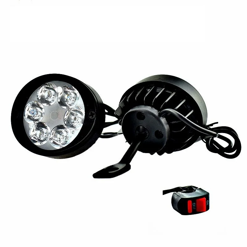 12V 1200LM система освещения мотоцикла водонепроницаемый IP65 мотоцикл боковой зеркало с подсветкой 6000K передняя фара мотоцикла KD014