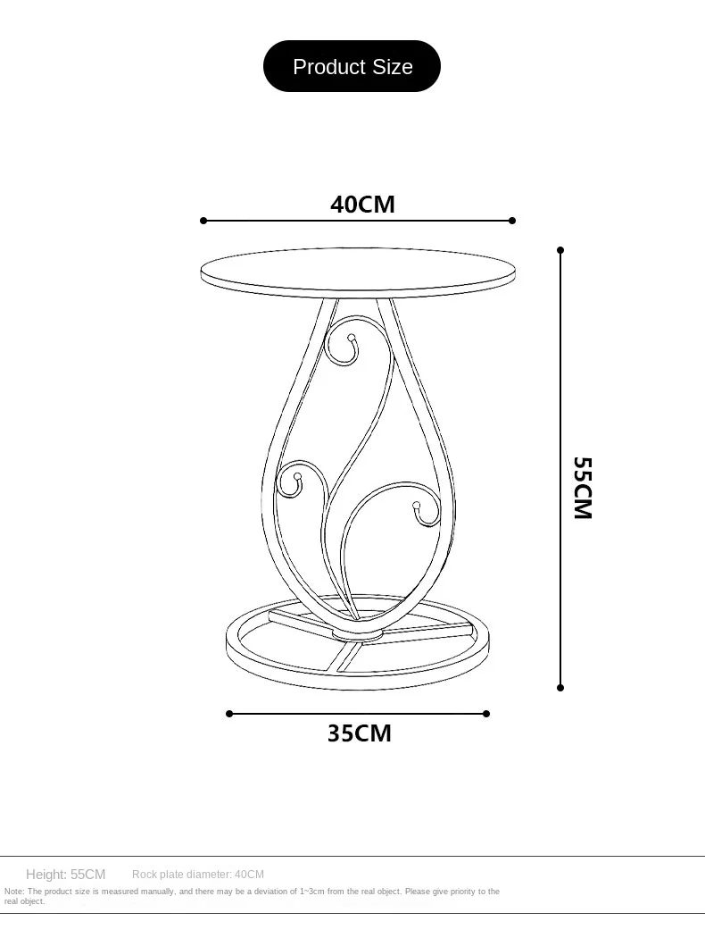 Wooden Side Table Tea Table For Living Room Round Tray Coffee Table With Metal Leg Factory Cheap