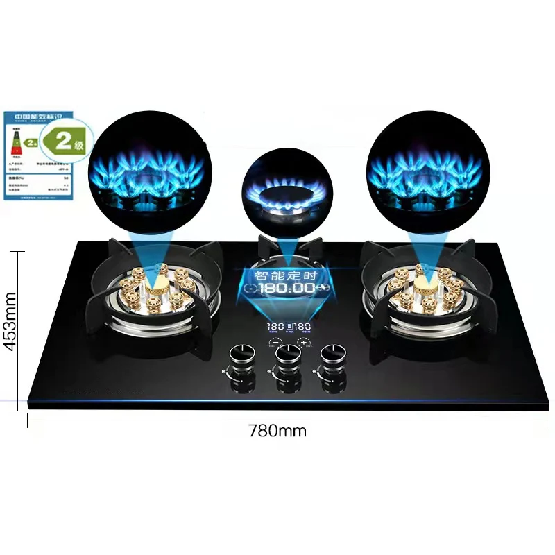 Mifu Gas Cooker Stainless Steel 3 Eyes Cooktop Stove Fierce Fire