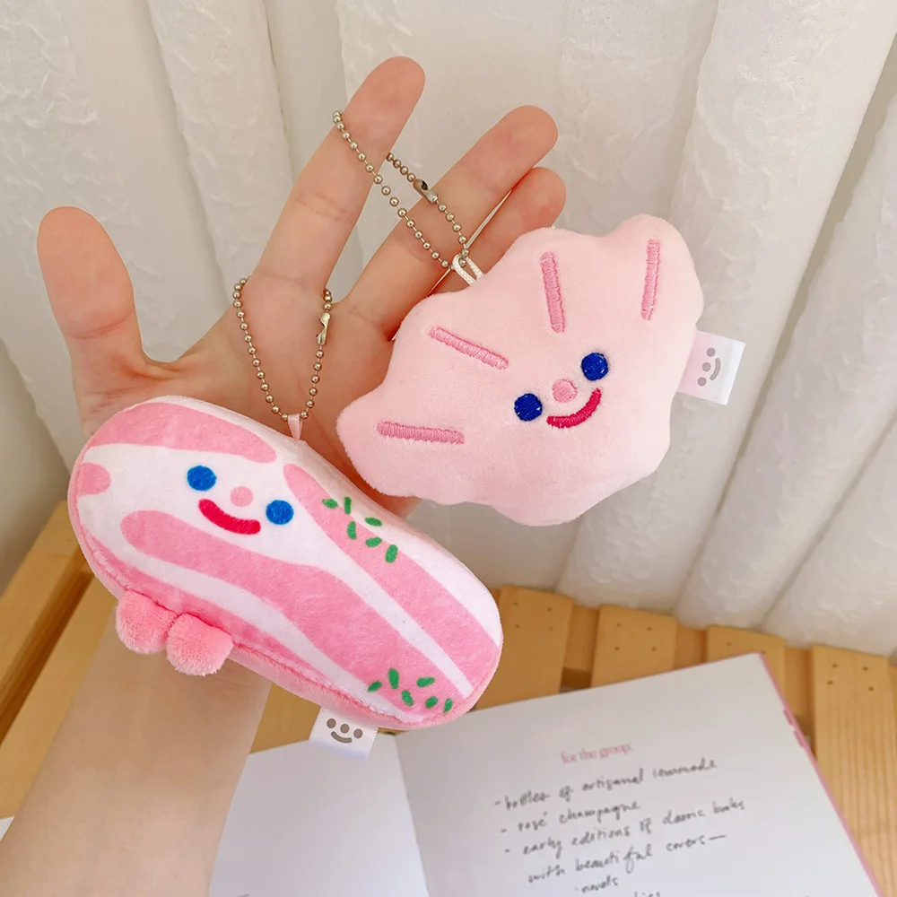 Mini Plush Bunny Keychain Rabbit Keychain Plush Stress Relief Toy Cartoon Backpack Clip Plush Toy