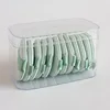20 unidades - envío en caja redonda - forma de lágrima color verde haba
