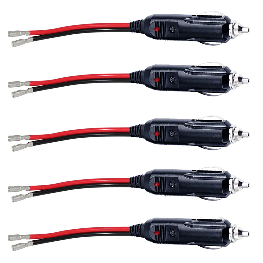 Cavo Prolunga Accendisigari 1m 12V/24V Con Morsetti A Coccodrillo - 16 AWG, Impermeabile, Per Auto, Camper, Pannelli Solari E Inverter