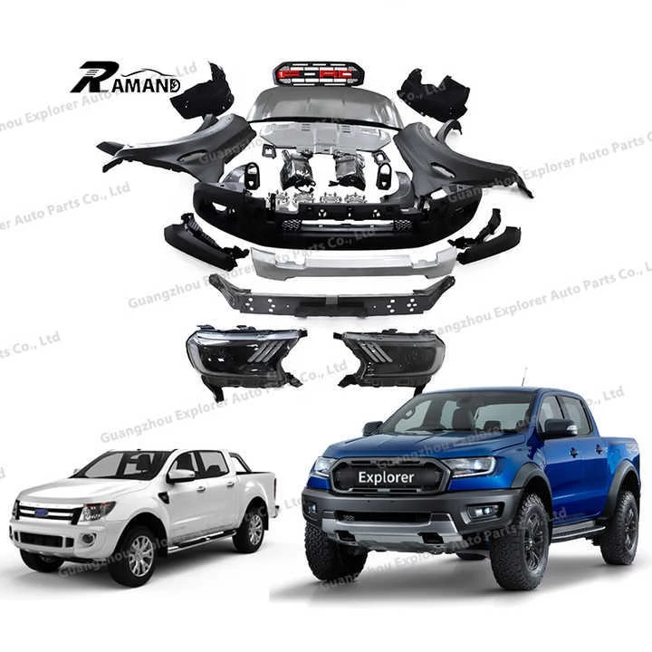 Pickup Upgrade Bodykit For Ranger T6 To T7 Raptor Car Front Bumper ...