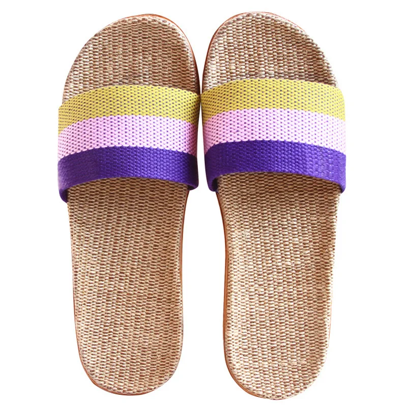 New Style Couple Indoor slippers Wooden Floor Cotton Linen