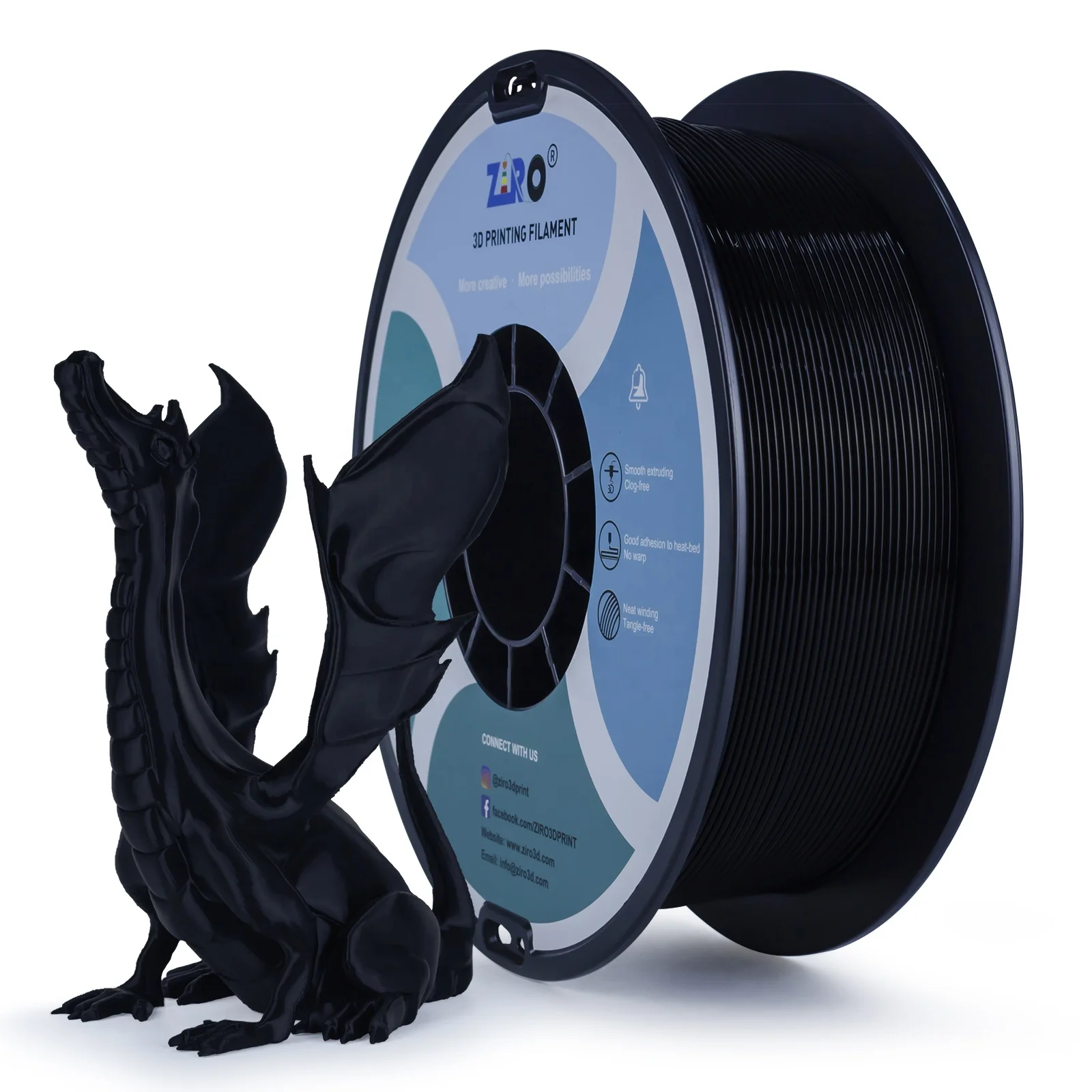 Pla Ribbon ZIRO Gradient 3D Printing Filament Chroma Ribbon 1.75mm/1kg Degradable ...