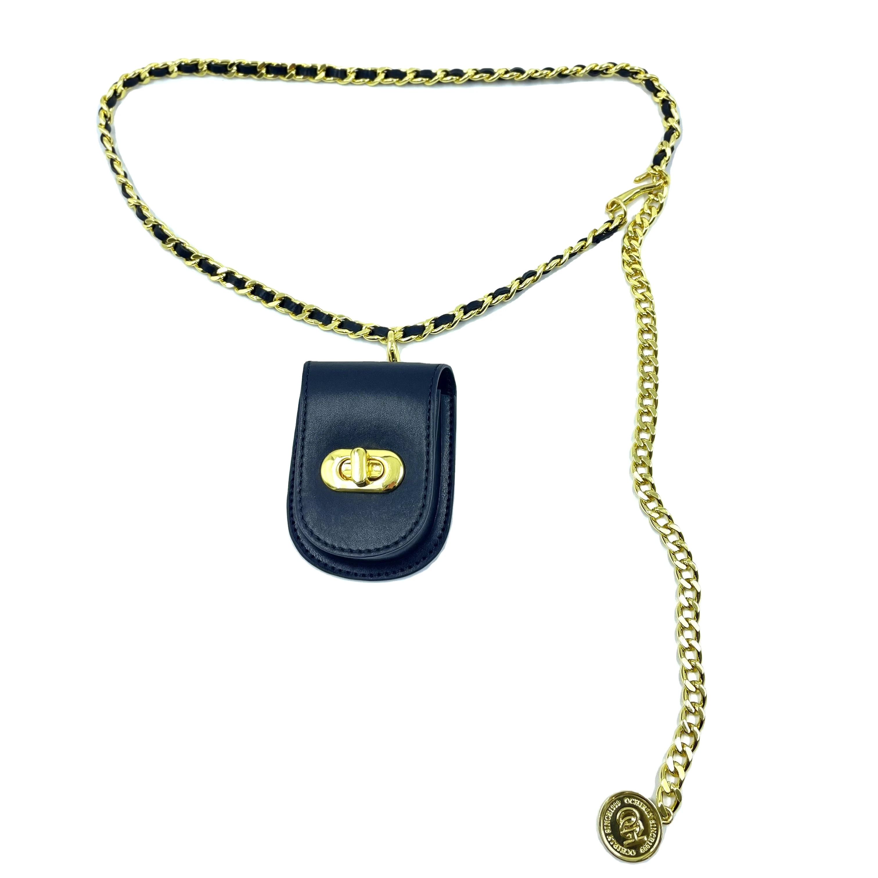 Custom Fashion Thin Waist Belt Elegant Ladies Chunky Belly Link