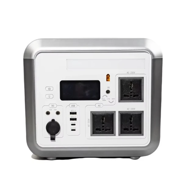 Portable 1000W Lithium Battery Power Bank with AC DC Type C PD Solar Generator Pure Sine Wave Inverter for Home Camping