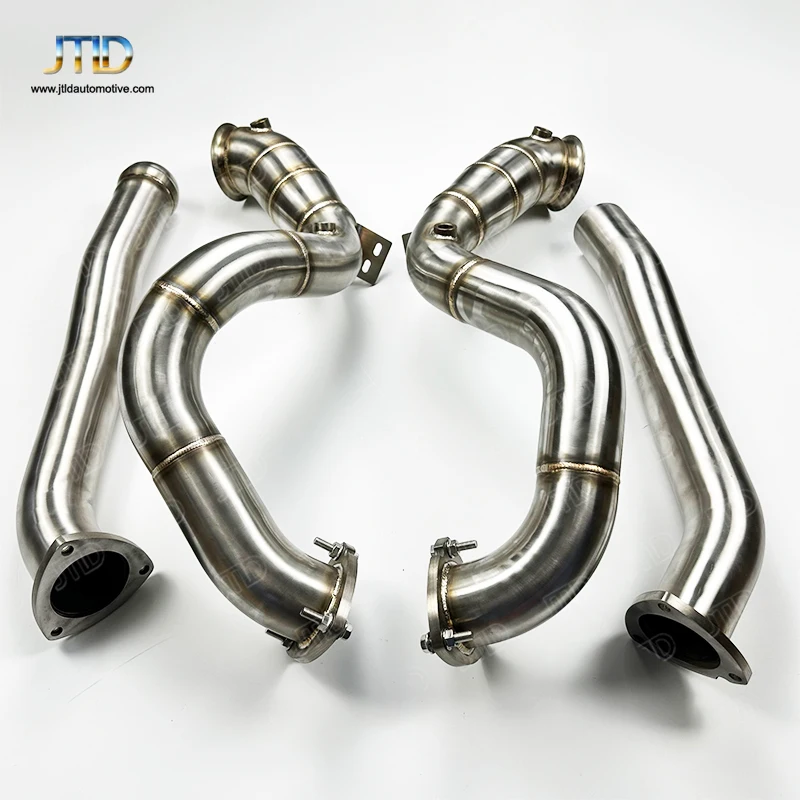 Premium Stainless Steel Smooth Pipe Design For V8 4.0T Vehicle Fitment Front Exhaust Pipe For Aston