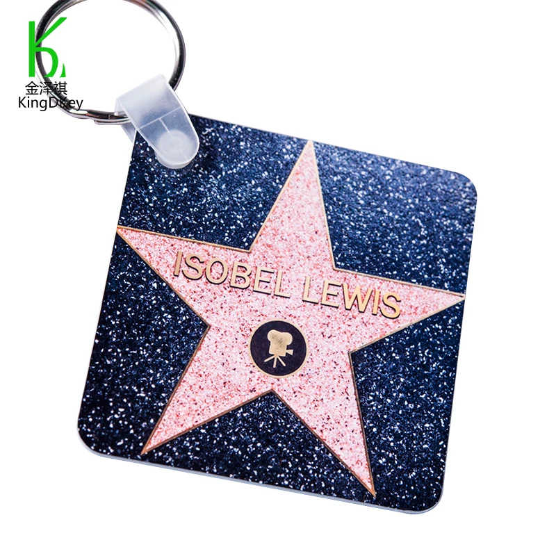 Hollywood Walk of Fame Acrylic Keychain - Custom Star-Shaped Key