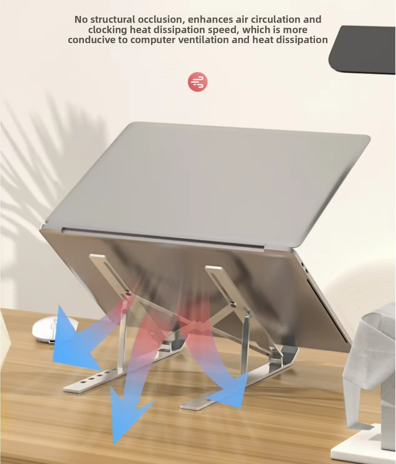 Portable Foldable Aluminum Laptop Stand,Ergonomic 6 Levels Angles ...