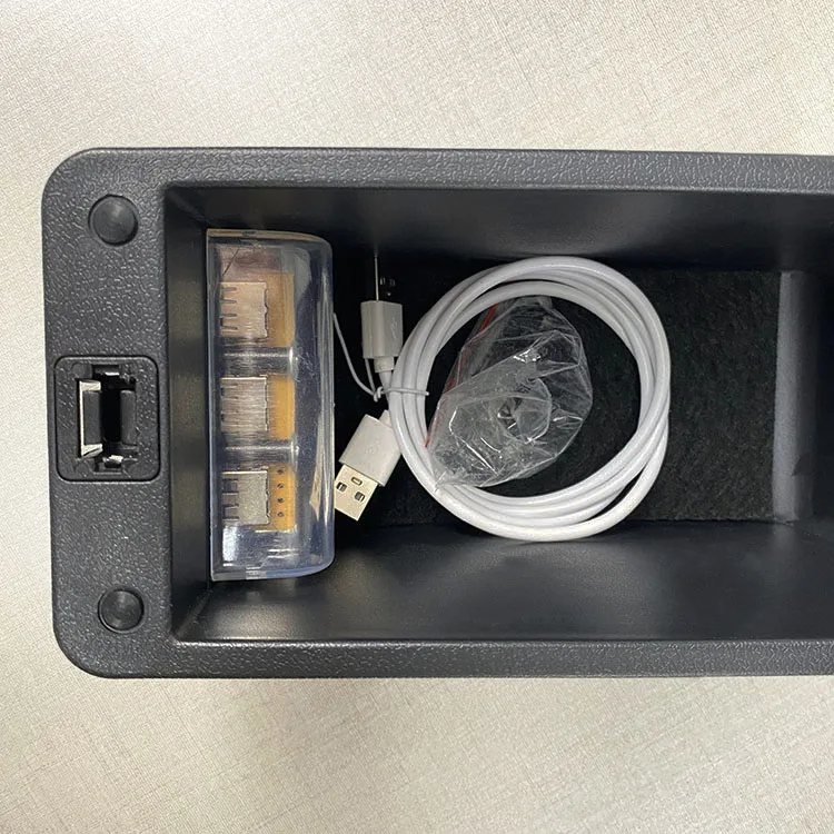 product universal car arm rest center console split type storage box central universal armrest with usb charger-8