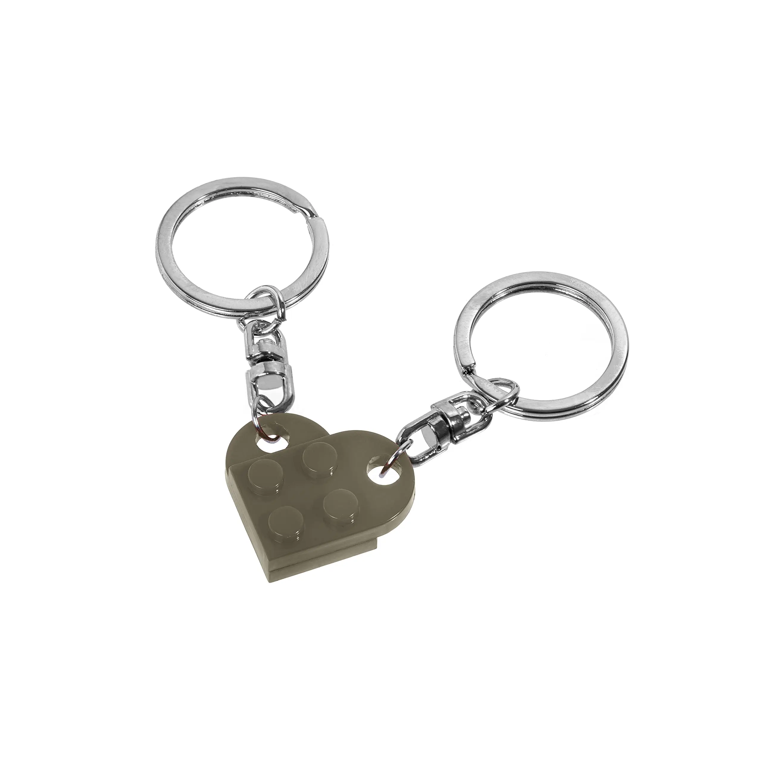 Personalized Heart-Shaped Metal Keychains for Couples ODM - Main Image