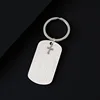 Silver key ring with silver cross
