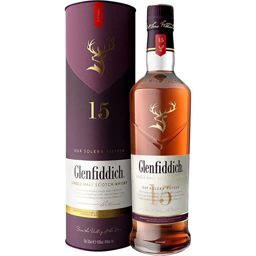 Glenfiddich 15-Year-Old Single Malt Scotch Whisky 75CL Express Delivery Wholesale Supplier