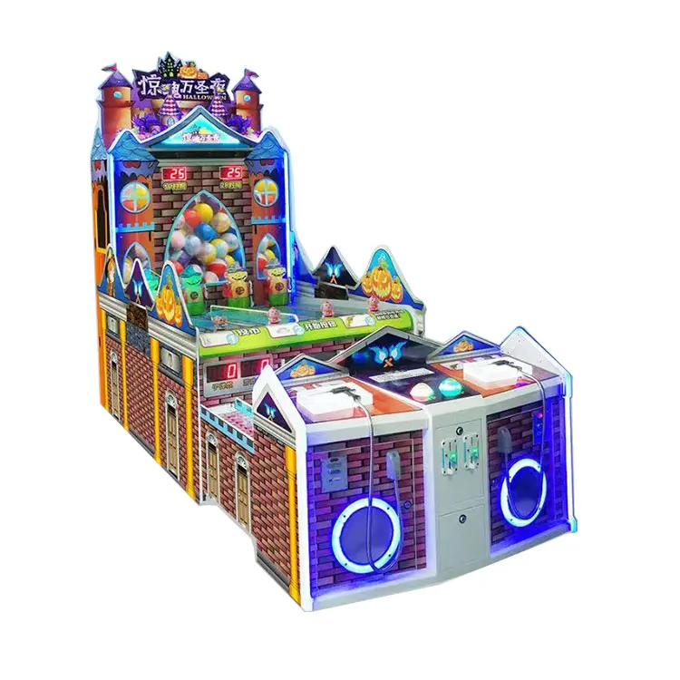High Profit Coin Operated Carnival Halloween Shooting Arcade Booth Game Machine for 2 Players