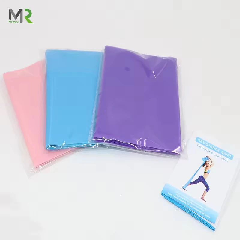 L0072 OEM/ODM Home Workout 1500mm 3-Level TPE Resistance Bands Set Yoga 3-Piece Kit