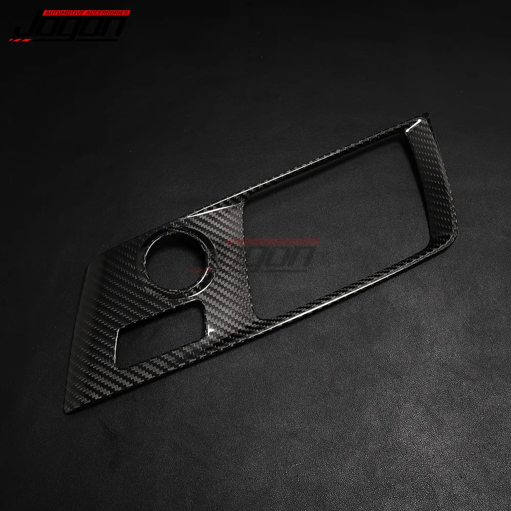 Dry Carbon Fiber Car Accessories Interior Console Gear Shift Panel Cover For Chevrolet Corvette C7 ZR1 Z06 2014-2018 2019