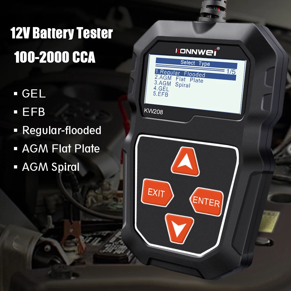 ANCEL-Testeur de batterie de voiture BA101, 12V, analyseur, automobile, par 2000CCA, charge de circuit, outils de diagnostic  34
