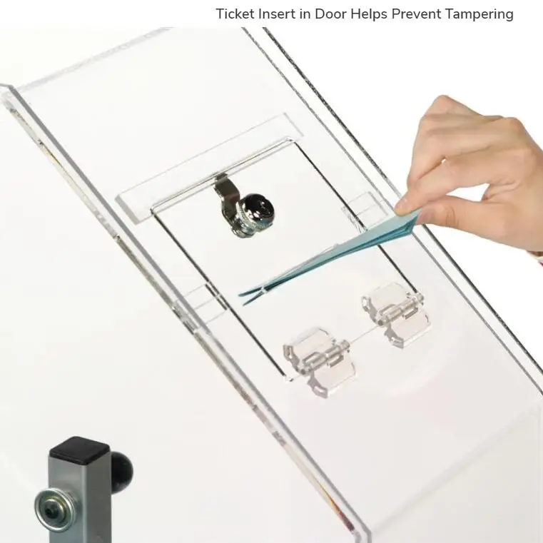YUCHENGTECH Tambour de tombola en acrylique pour 2 000 tickets avec poignée et 2 clés transparentes pour jeux de loterie, bingo