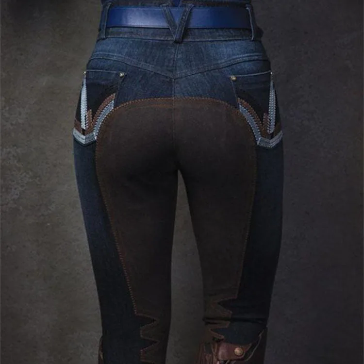 2023 New Silicon Printed Breeches Pants Women Slim Fit High Waist