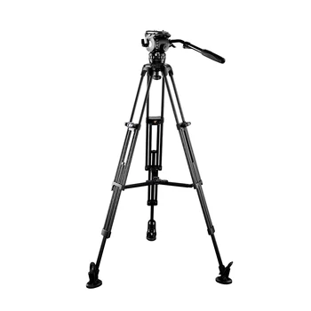 E-IMAGE EG06C2 Carbon Fiber Tripod System With Fluid Head for Camcorder Camera Stand product image