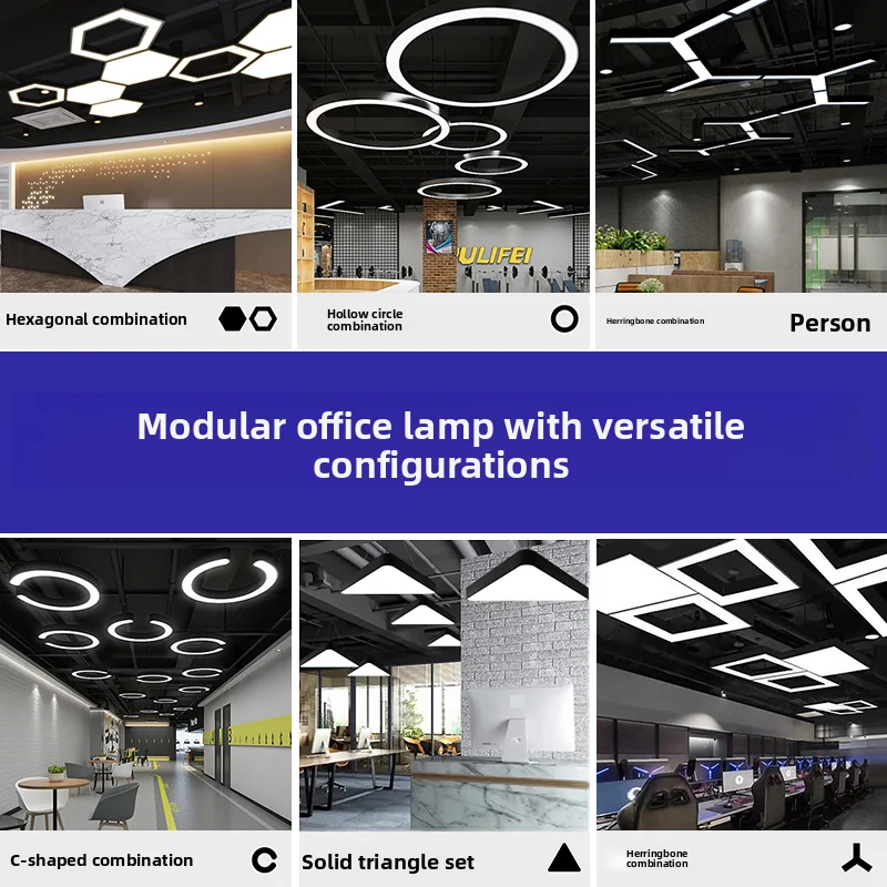 Aangepaste Y-vormige lamp Kantoor Winkel Shoppingcenter Decoratieve verlichting Led lineaire verlichting Moderne hanglampen