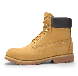 Top Quality Nubuck Leather Men Boots Gas Station Work Safety Shoes Men Boots Classical Design  Ankle Working Boots for Men