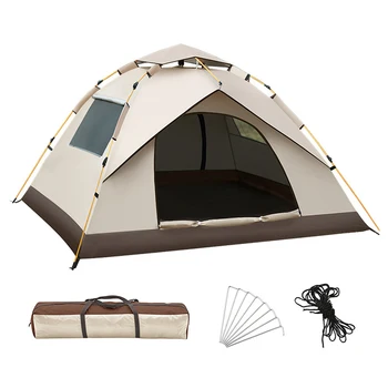Wholesale Automatic 3-4 People Outdoor Tent Custom Ultralight   Wedding Inflatable Waterproof House Oxford Canvas Camping Tents