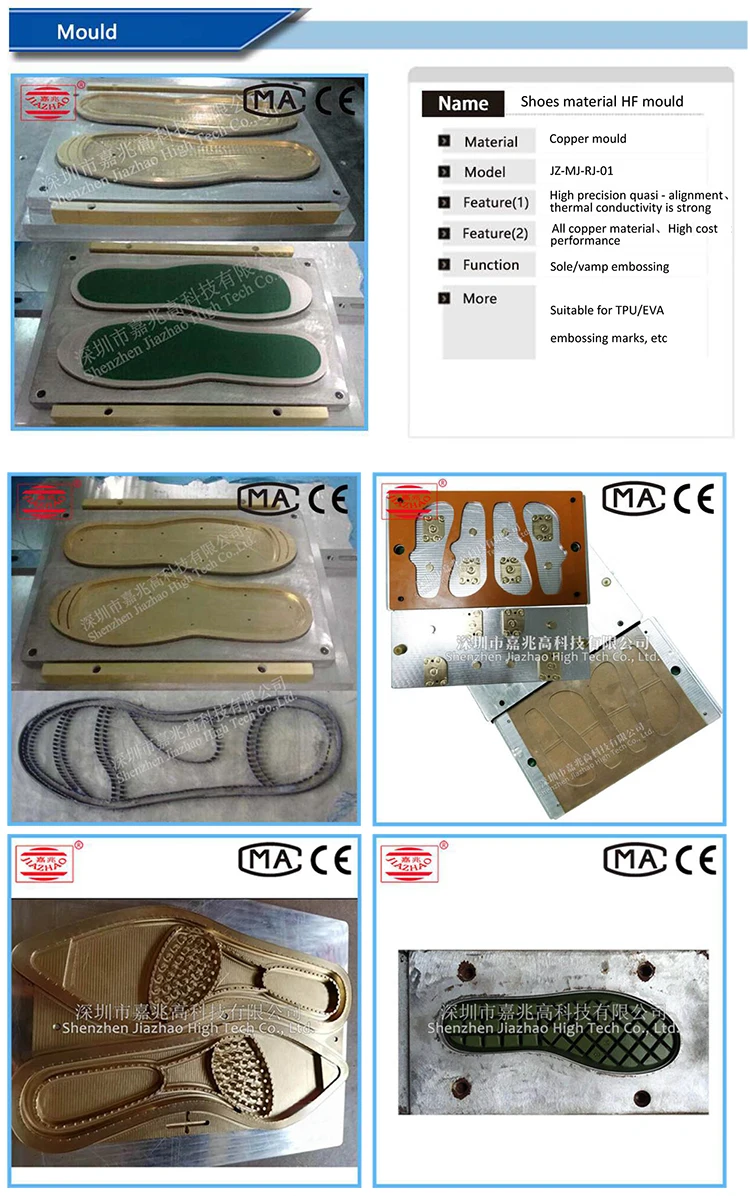 High Frequency Welding Machine Making Casual Running Shoe Upper Vamp Footwear Material Lady Slipper Sandal Upper Press Embossing