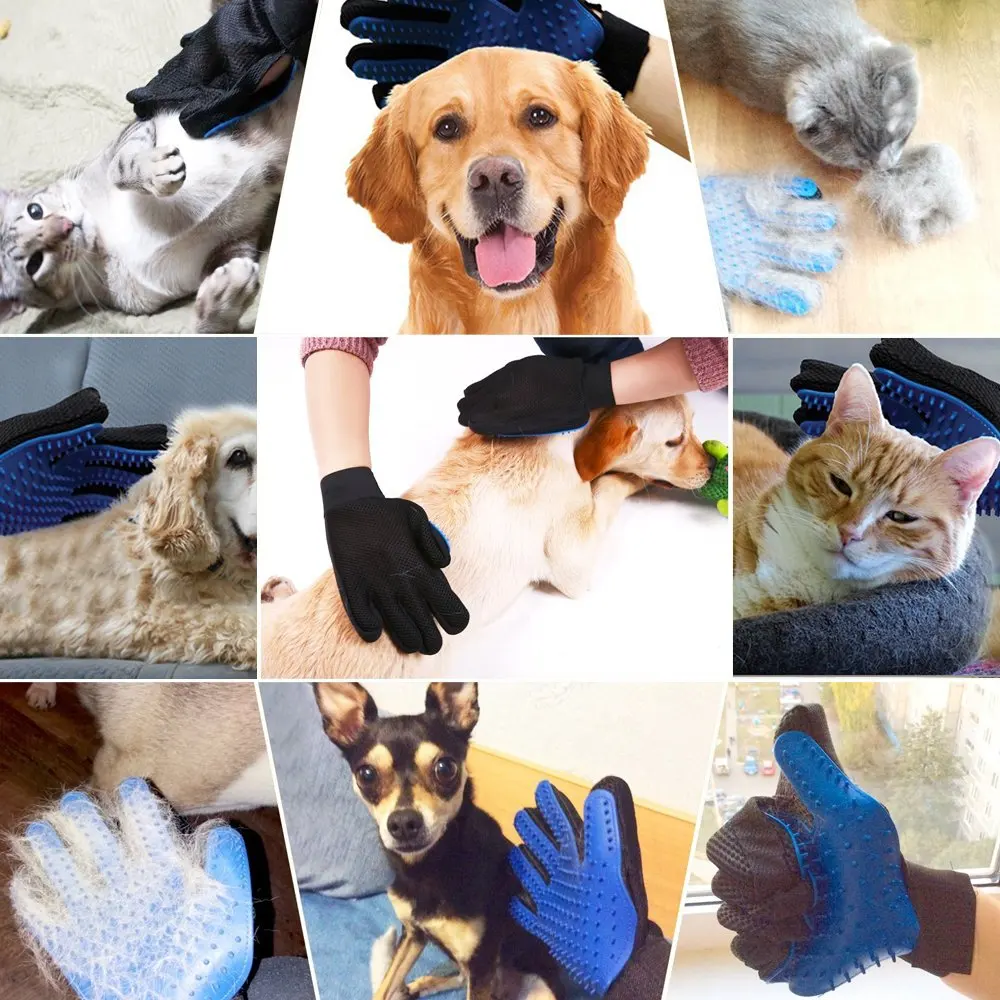Wholesale Eco Friendly Waterproof Pet Grooming Mitten Gentle Deshedding Dog Cat Bath Massage