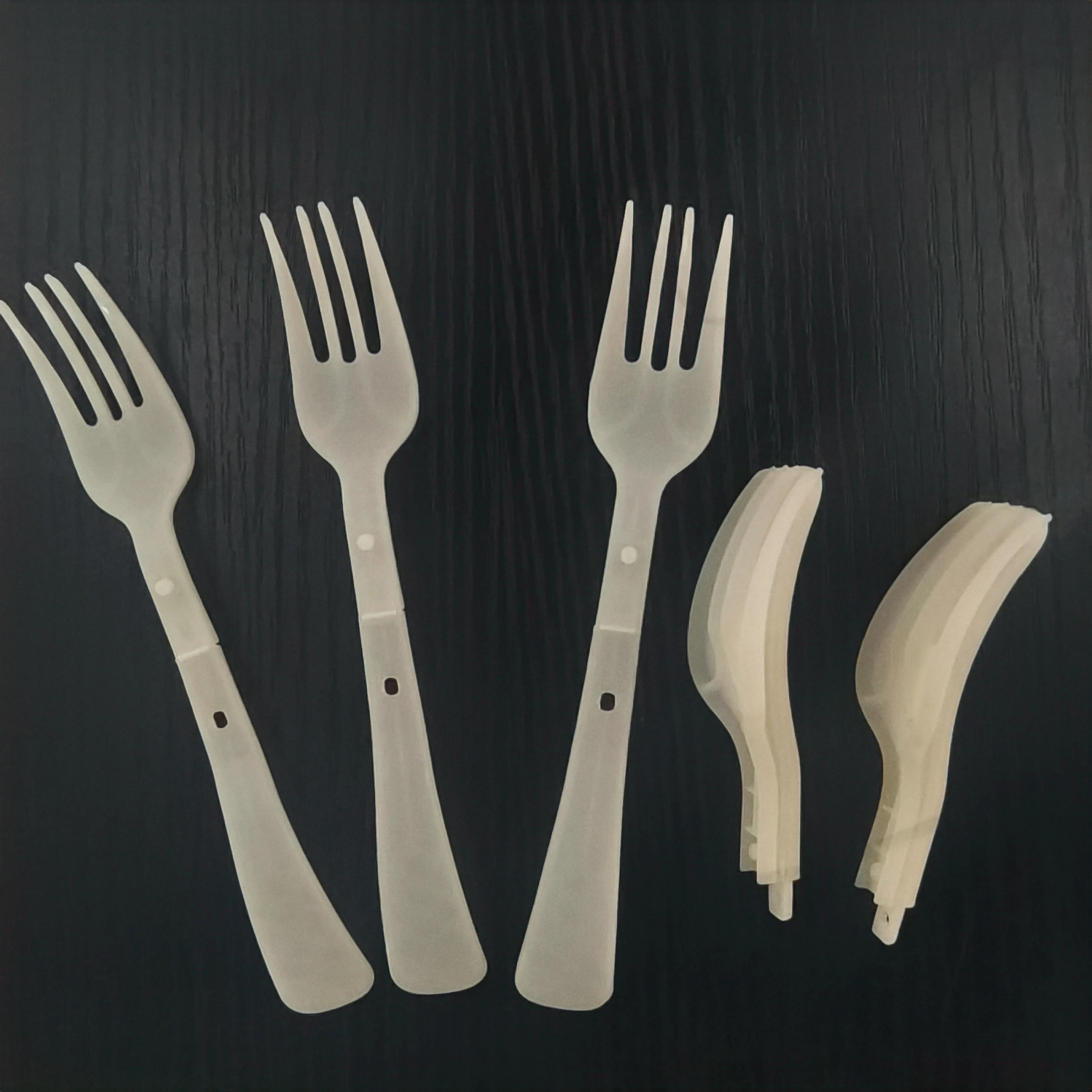 Biodegradable Folding Forks Foldable Fork Factory Direct Supply Plastic