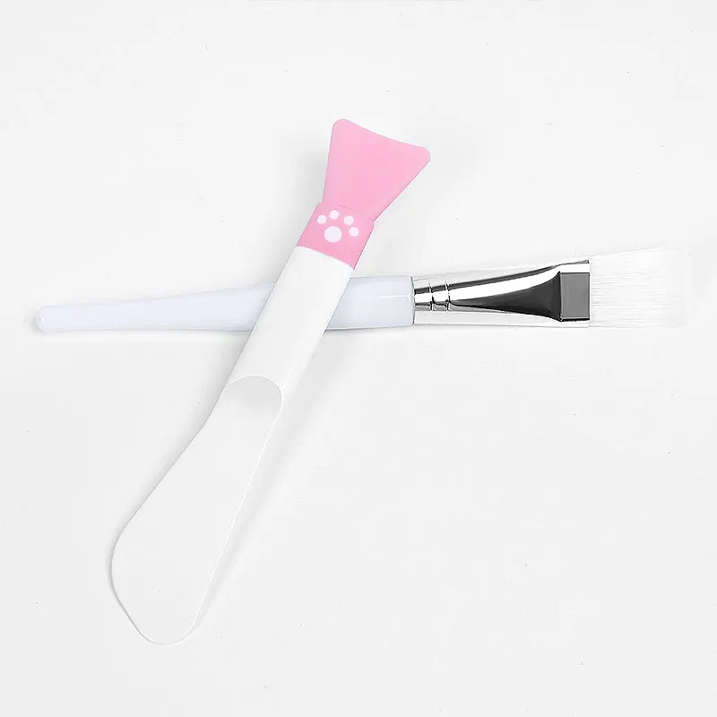 2pcs Pink Flat Silicone Makeup Brushes Multi-Purpose Foundation and Cream Mask Maquillaje Flat Brush Shape H6691293ba26f453b8cf733191395c054v