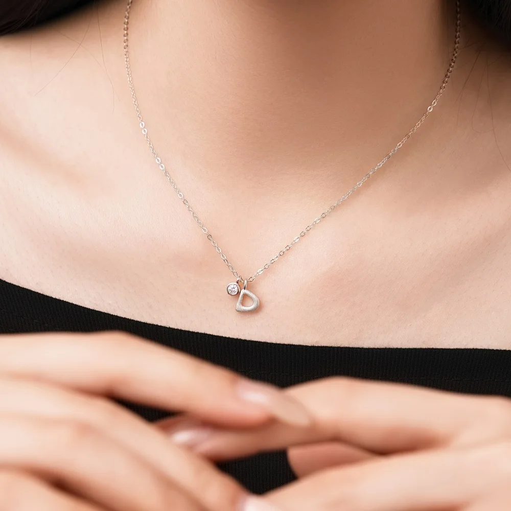 KAKODIY Charm -D- Initial Letter Pendant Necklace, Suitable for Women as Birthday Gift, Non-tarnishing 5A Zirconia Jewelry detail 3