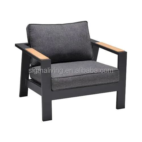 Outdoor chair  garden chair patio furniture new aluminum armchair with cushion